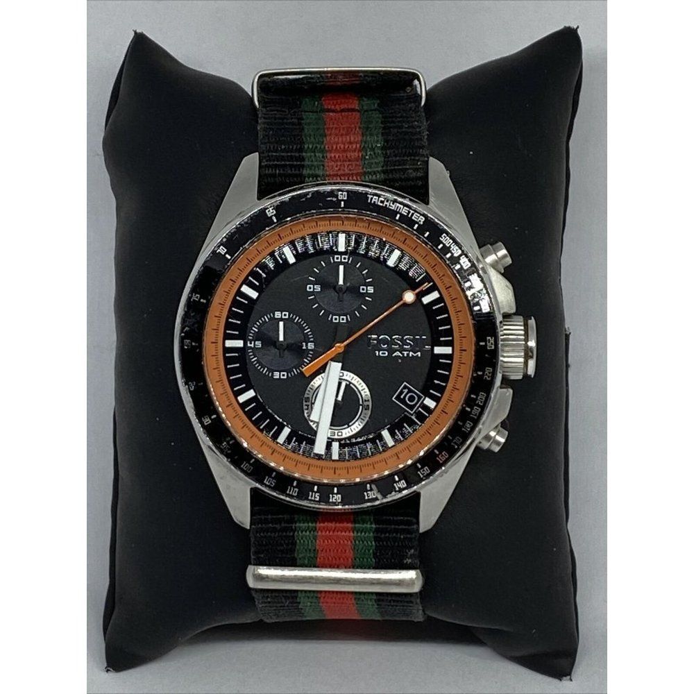 Fossil Decker CH2673 Mens Multi-Color Nylon Analog